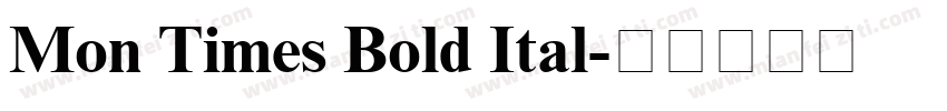 Mon Times Bold Ital字体转换